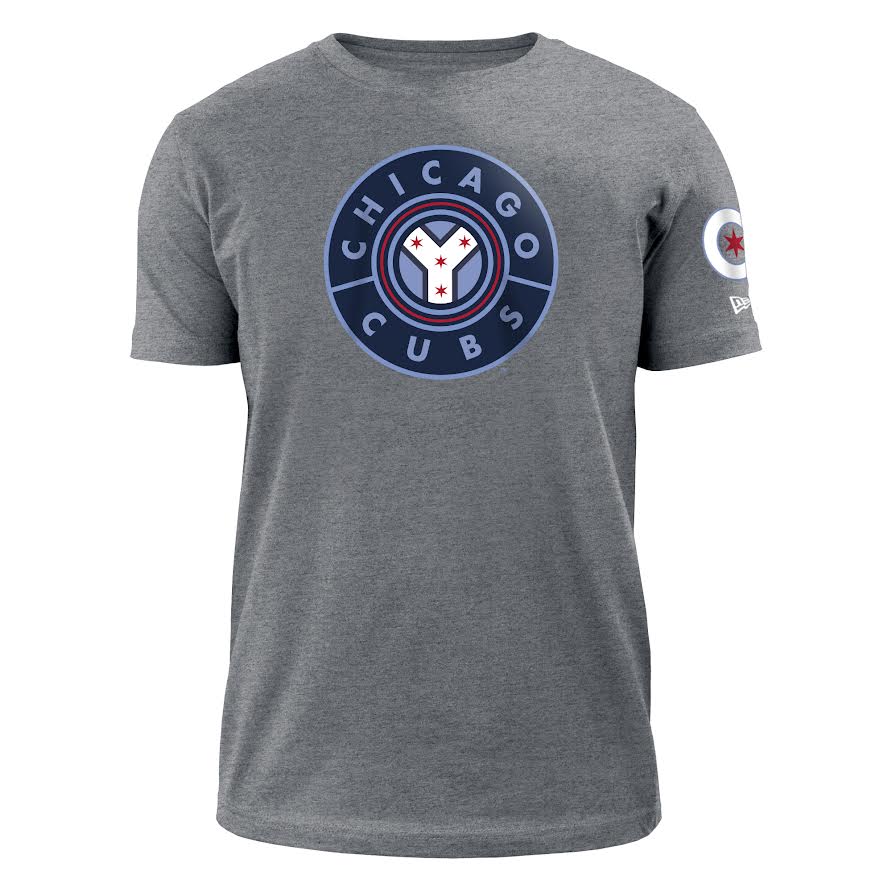 Chicago Cubs City Connect Gray New Era T-Shirt for Men product image 1, provided for visual reference and product detail