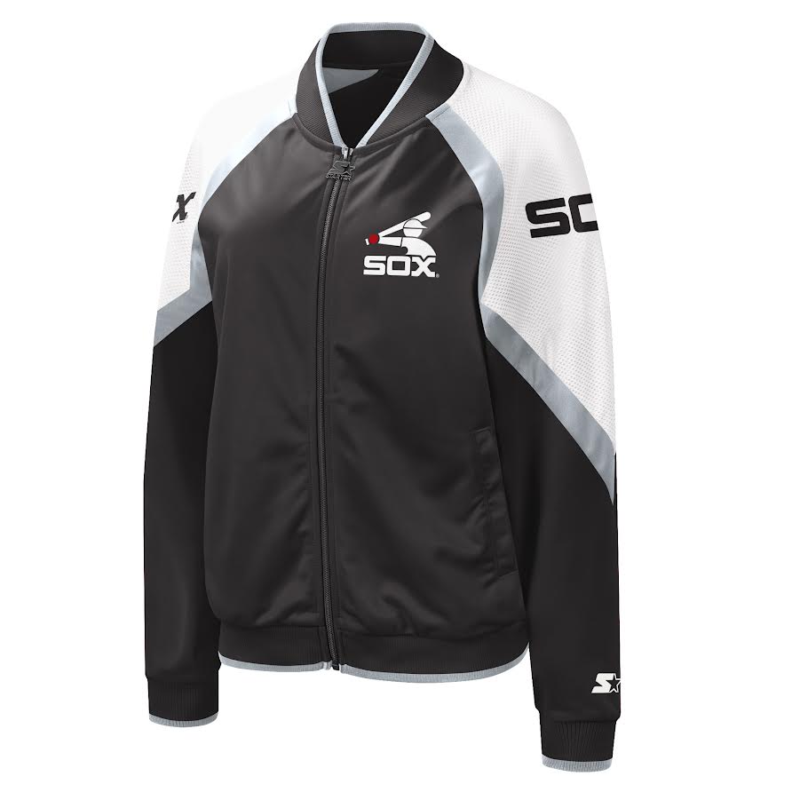 Chicago White Sox Starter Cooperstown Collection Black Batterman Full Zip Track Jacket for Women product image 1, provided
