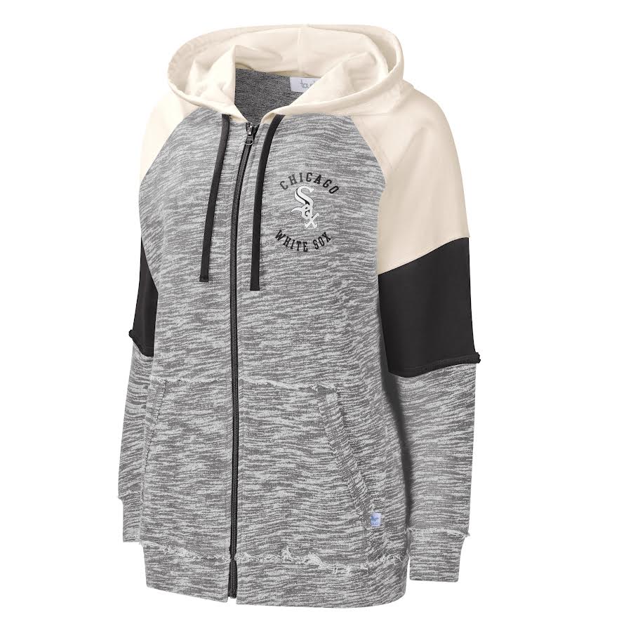 Chicago White Sox Touch Full Zip Gray and Cream Hoodie for Women product image 1, provided for visual reference and product