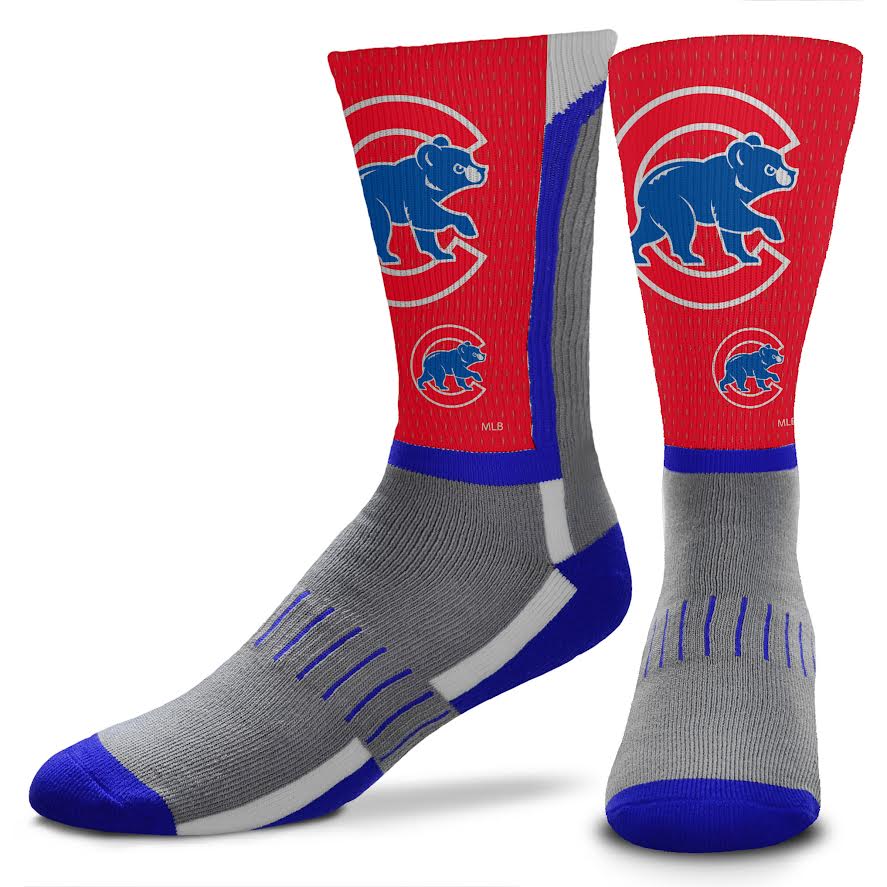 Chicago Cubs For Bare Feet MLB Zoom V-Curve Socks product image 1, provided for visual reference and product detail review