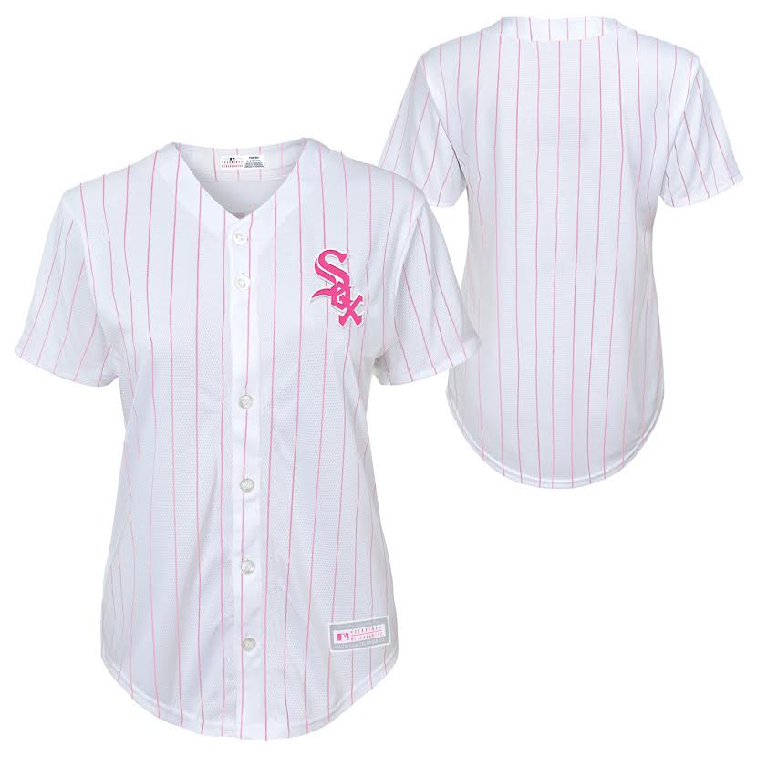Infant Girls Chicago White Sox Replica Pink Home Fashion Jersey product image 1, provided for visual reference and product