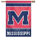 University of Mississippi Rebels (Ole Miss) 27" x 37" Vertical Flag product image 1, provided for visual reference and