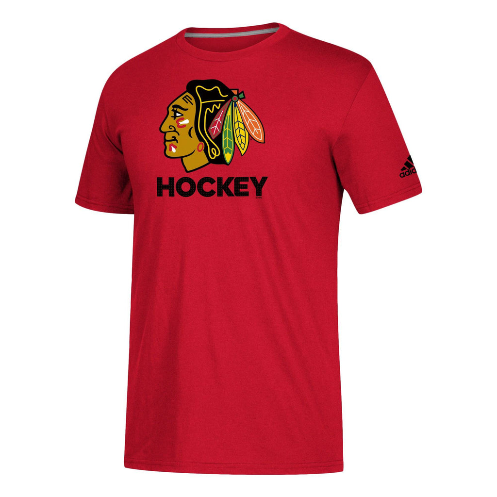 Adidas Men’s Chicago Blackhawks Hockey Club Go To Performance T-Shirt product image 1, provided for visual reference and