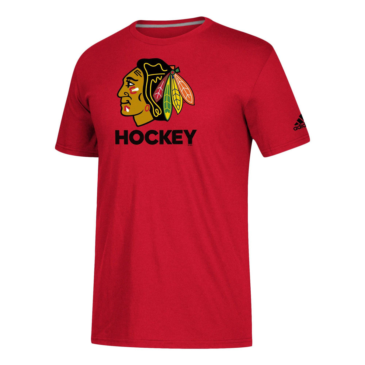 Adidas Men’s Chicago Blackhawks Hockey Club Go To Performance T-Shirt product image 1, provided for visual reference and