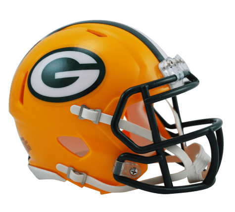 Green Bay Packers Speed Mini Helmet product image 1, provided for visual reference and product detail review