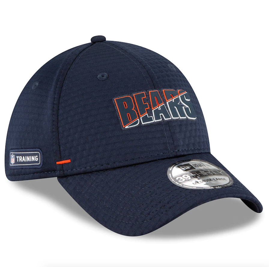 Chicago Bears New Era 2020 NFL Summer Sideline Official 39THIRTY Flex Hat - Navy product image 1, provided for visual
