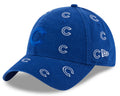 Womens Chicago Cubs Logo Scatter Adjustable 9TWENTY New Era Hat product image 1, provided for visual reference and product
