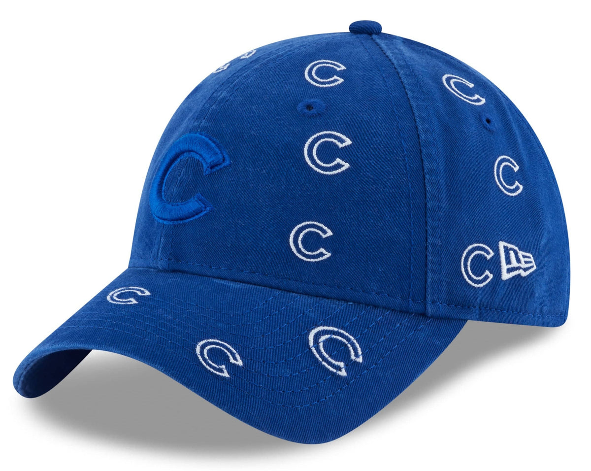Womens Chicago Cubs Logo Scatter Adjustable 9TWENTY New Era Hat product image 1, provided for visual reference and product