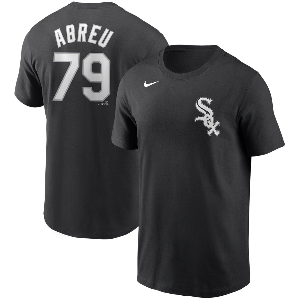 Chicago White Sox Jose Abreu Nike Black Name & Number T-Shirt for Men product image 1, provided for visual reference and
