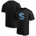 Seattle Kraken Fanatics Branded Black Primary Logo T-Shirt for Men product image 1, provided for visual reference and