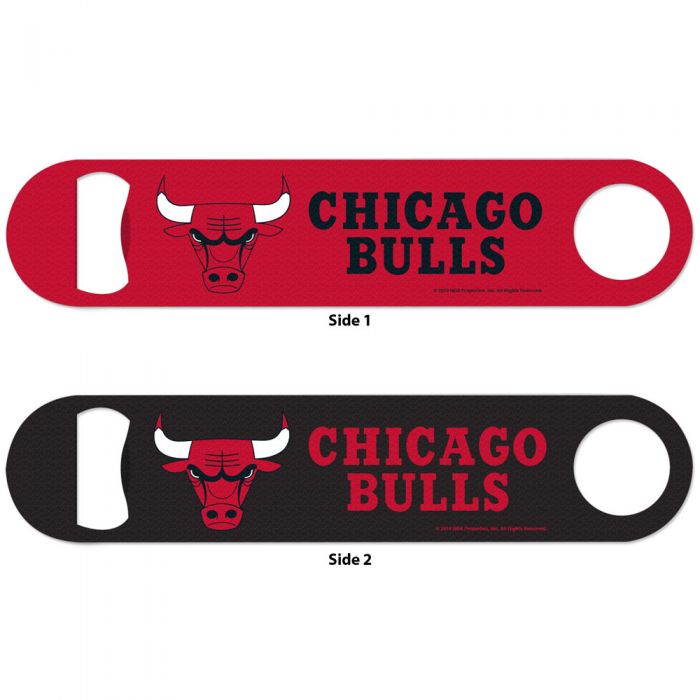 Chicago Bulls 7" Stainless Steel Bottle Opener product image 1, provided for visual reference and product detail review