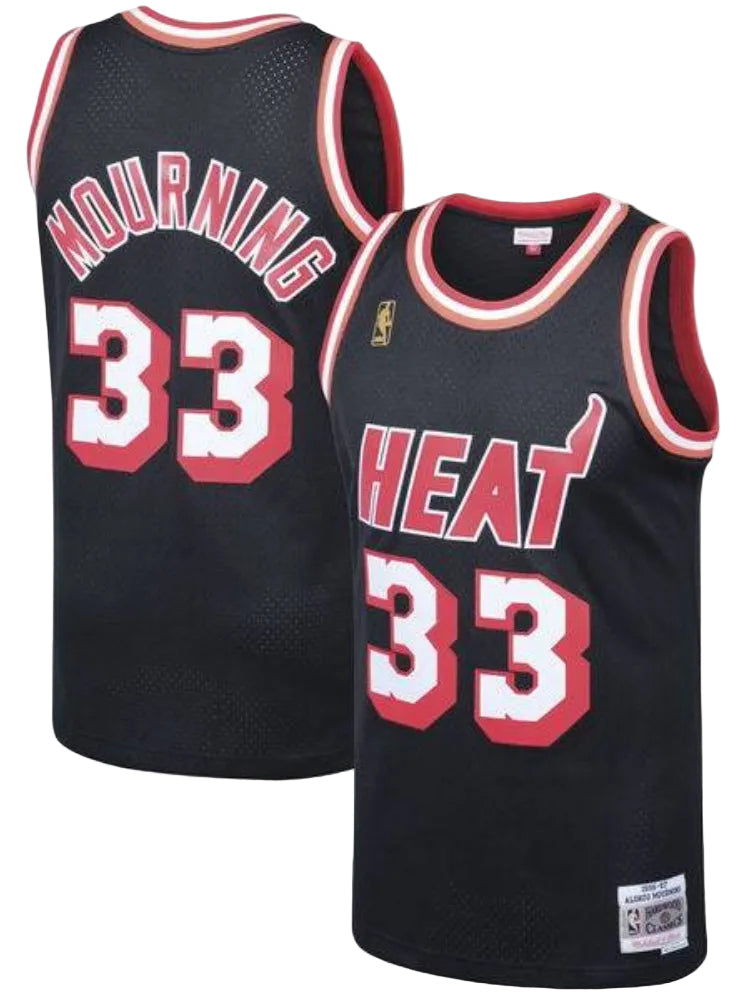 Miami Heat Alonzo Mourning Mitchell & Ness Black 1996-97 Hardwood Classics Swingman Jersey for Men product image 1, provided