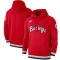 Ohio State Buckeyes Red Retro Fleece Hoodie for Men product image 1, provided for visual reference and product detail review