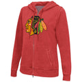 Chicago Blackhawks Power Play Full Zip Hoodie for Women product image 1, provided for visual reference and product detail