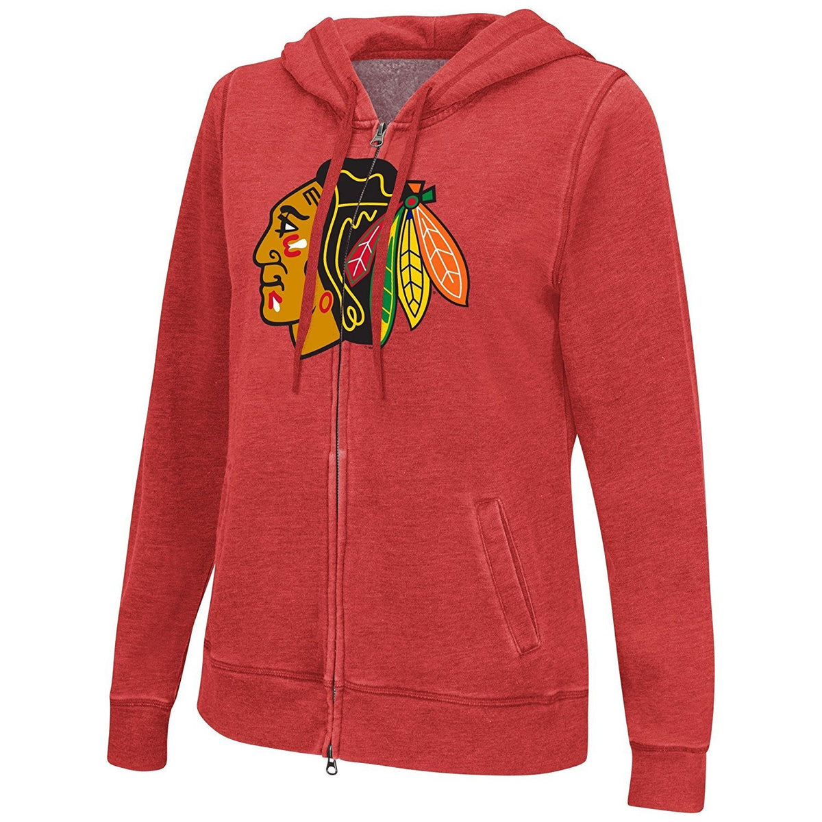 Chicago Blackhawks Power Play Full Zip Hoodie for Women product image 1, provided for visual reference and product detail