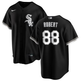 NIKE Men Luis Robert Chicago White Sox Black Alternate Premium Twill Replica Jersey product image 1, provided for visual