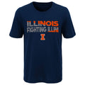 Youth Illinois Fighting Illini NCAA Navy Flux Dual Blend T-Shirt product image 1, provided for visual reference and product