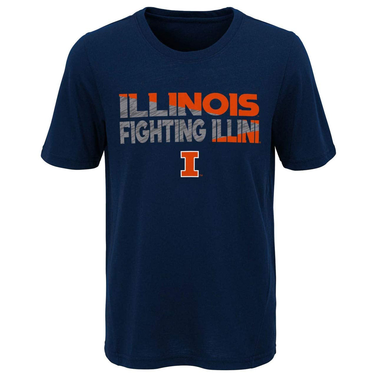 Youth Illinois Fighting Illini NCAA Navy Flux Dual Blend T-Shirt product image 1, provided for visual reference and product