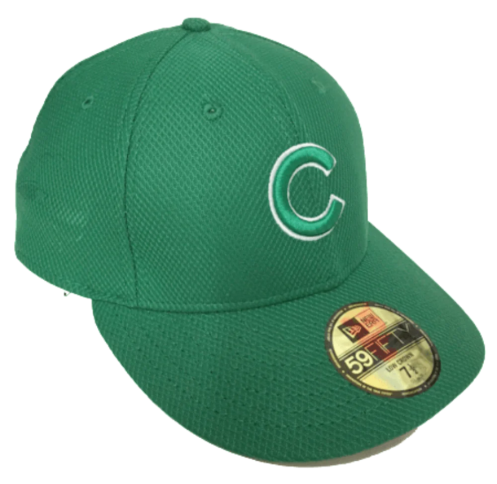 Mens Chicago Cubs Kelly Green St. Patrick's Day Low Crown Diamond Era 59FIFTY Fitted Hat By New Era product image 1,
