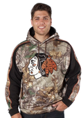 Chicago Blackhawks Adult Decoy Fleece Hoody Sweatshirt, Camo By Old Time Hockey product image 1, provided for visual