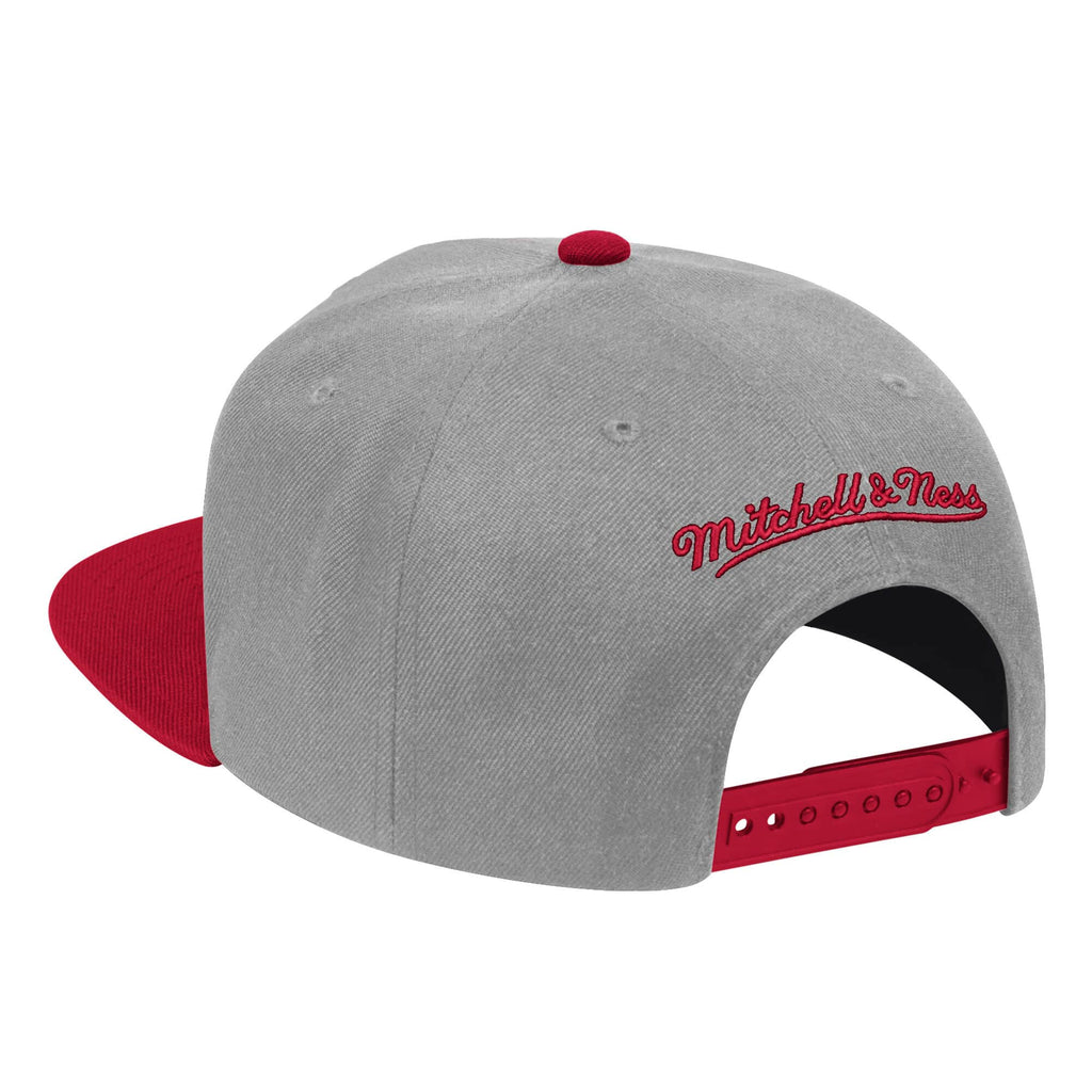 Houston Rockets Mitchell & Ness Hardwood Classics Reload 2.0 Snapback Hat - Gray/Red product image 2, provided for visual