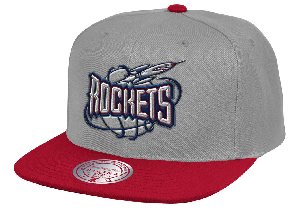 Houston Rockets Mitchell & Ness Hardwood Classics Reload 2.0 Snapback Hat - Gray/Red product image 1, provided for visual