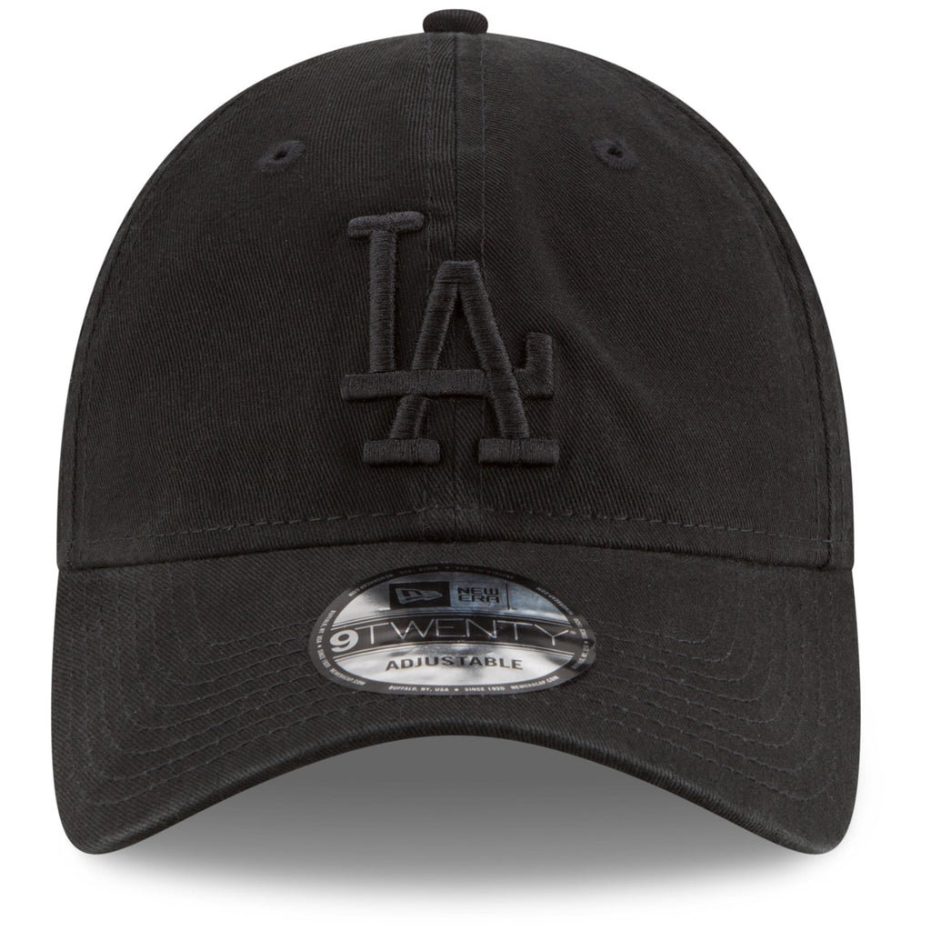 New Era Black Los Angeles Dodgers Tonal Core Classic 9TWENTY Adjustable Hat for Men product image 2, provided for visual