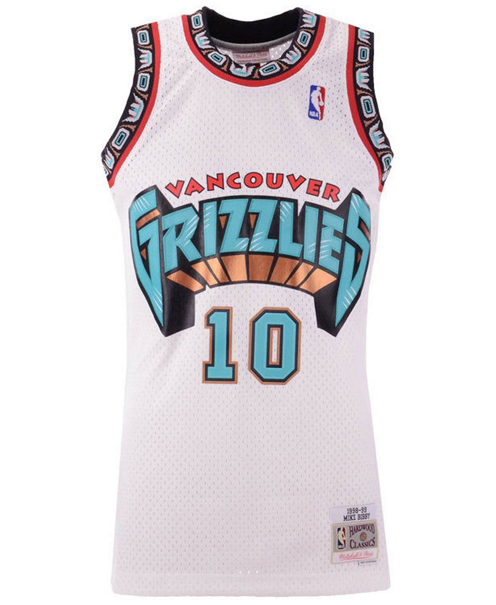 Vancouver Grizzlies Mike Bibby Mitchell & Ness White Hardwood Classics Swingman Jersey for Men product image 2, provided for