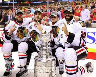 NHL Chicago Blackhawks 2013 Stanley Cup Championship Defensemen Photo 8x10 product image 1, provided for visual reference