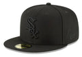Chicago White Sox New Era Tonal Black On Black 59FIFTY Fitted Hat for Men product image 1, provided for visual reference and