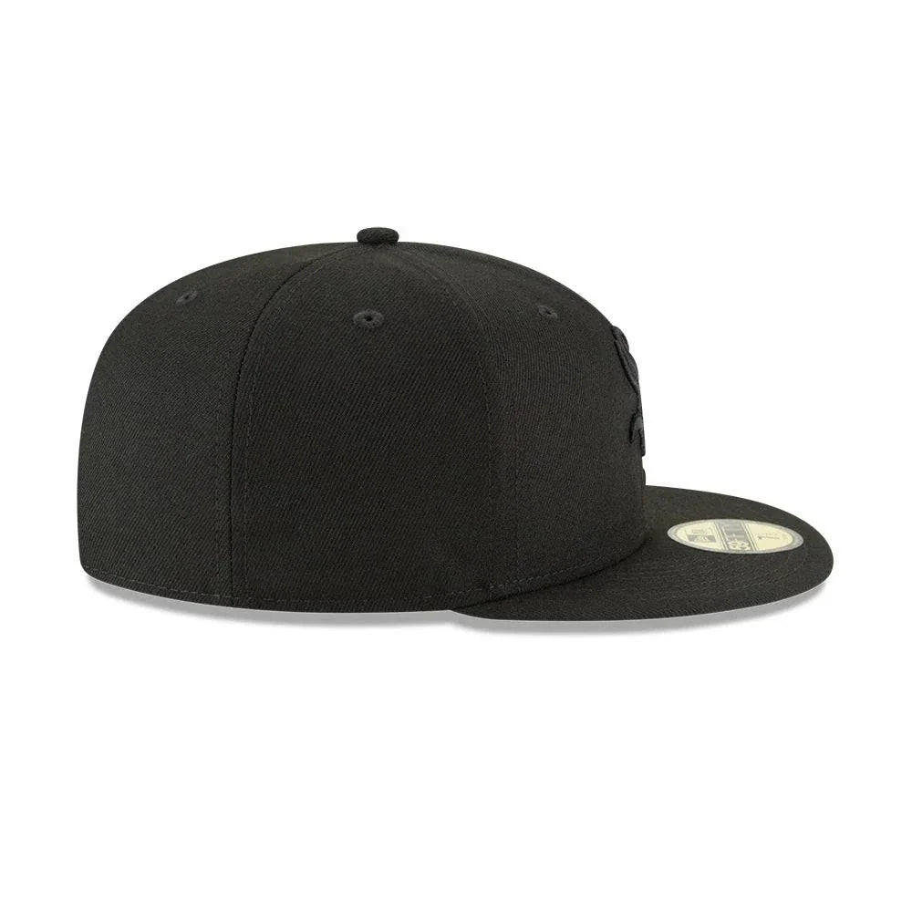 Mens Chicago White Sox New Era MLB Tonal Black on Black 59FIFTY Fitted Cap product image 4, provided for visual reference