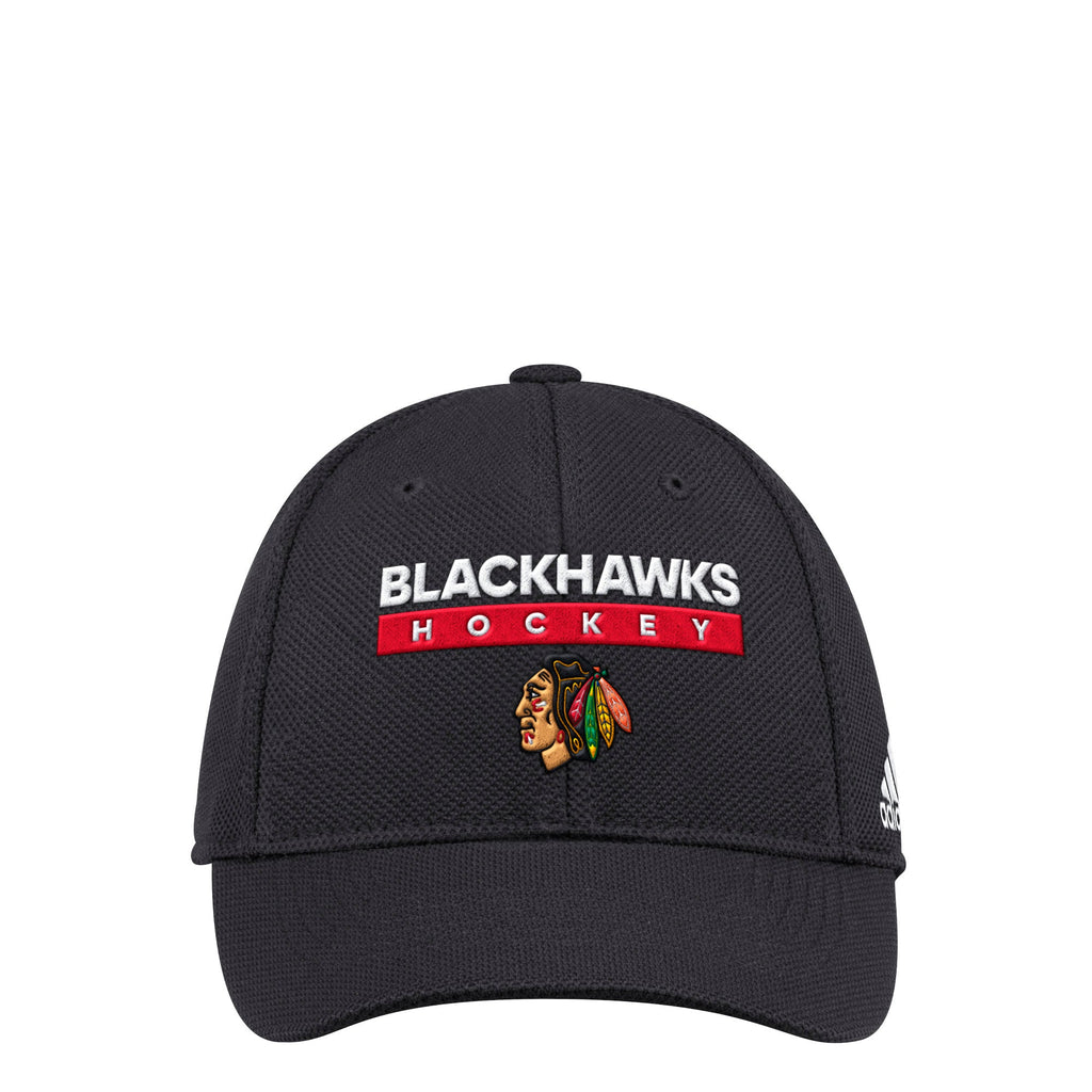 Men’s Chicago Blackhawks Authentic Collection Foxtrot Structured Flex Fit Hat By Adidas product image 2, provided for visual