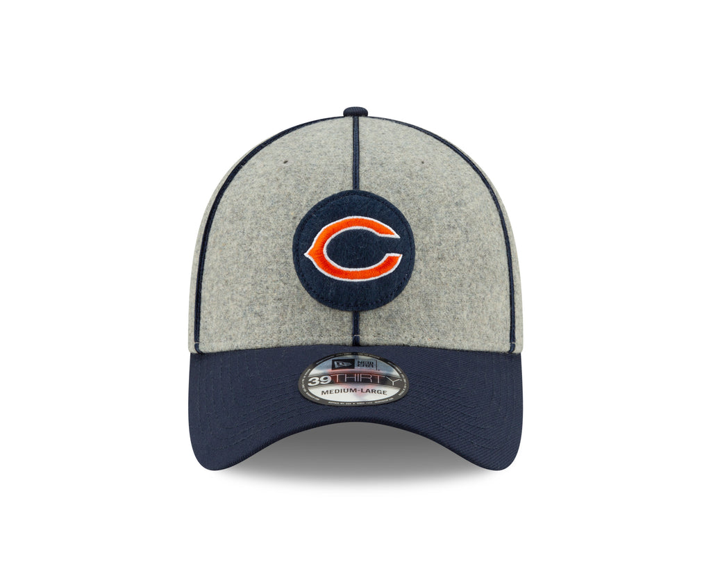 Chicago Bears 2019 Established Collection Sideline 1920 Home "C" Logo Gray/Navy 39THIRTY Flex Hat product image 2, provided