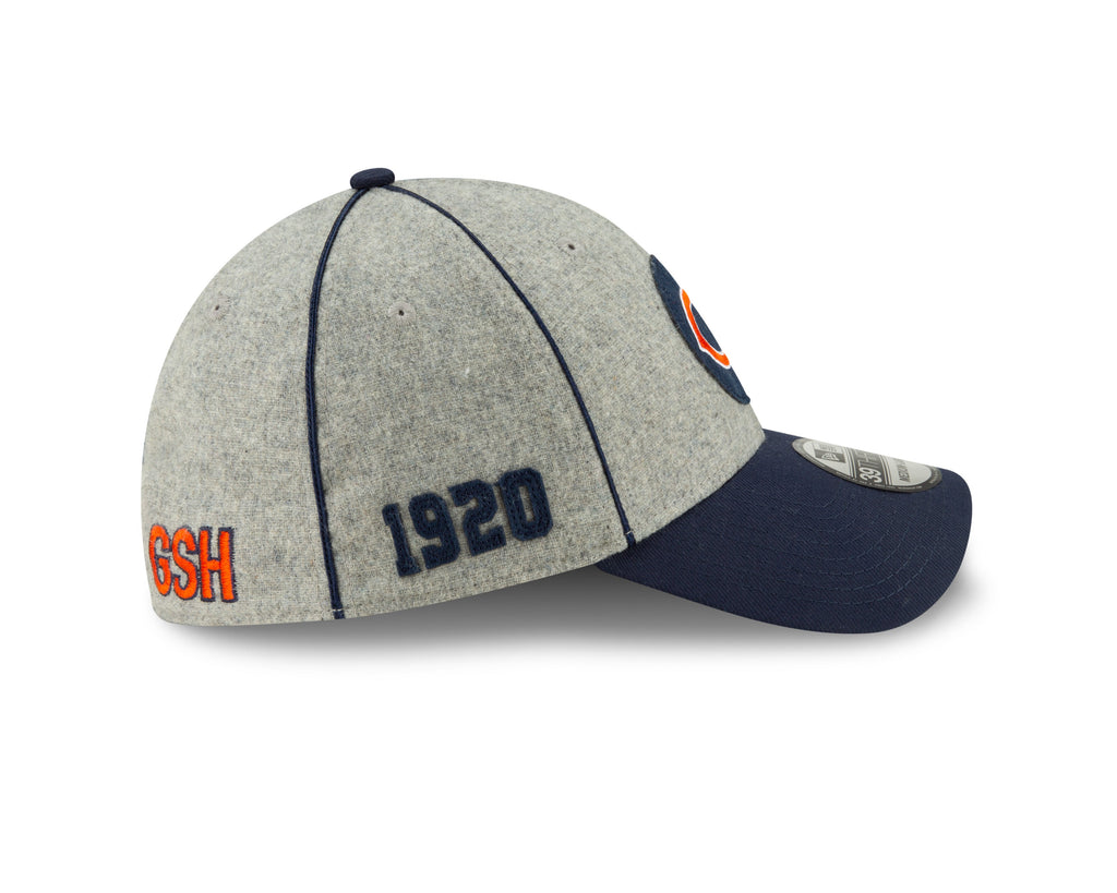 Chicago Bears 2019 Established Collection Sideline 1920 Home "C" Logo Gray/Navy 39THIRTY Flex Hat product image 4, provided