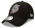 New Era Black Portland Trail Blazers Official Back Half 9FORTY Adjustable Hat for Men product image 1, provided for visual