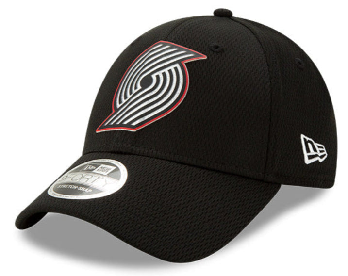 New Era Black Portland Trail Blazers Official Back Half 9FORTY Adjustable Hat for Men product image 1, provided for visual