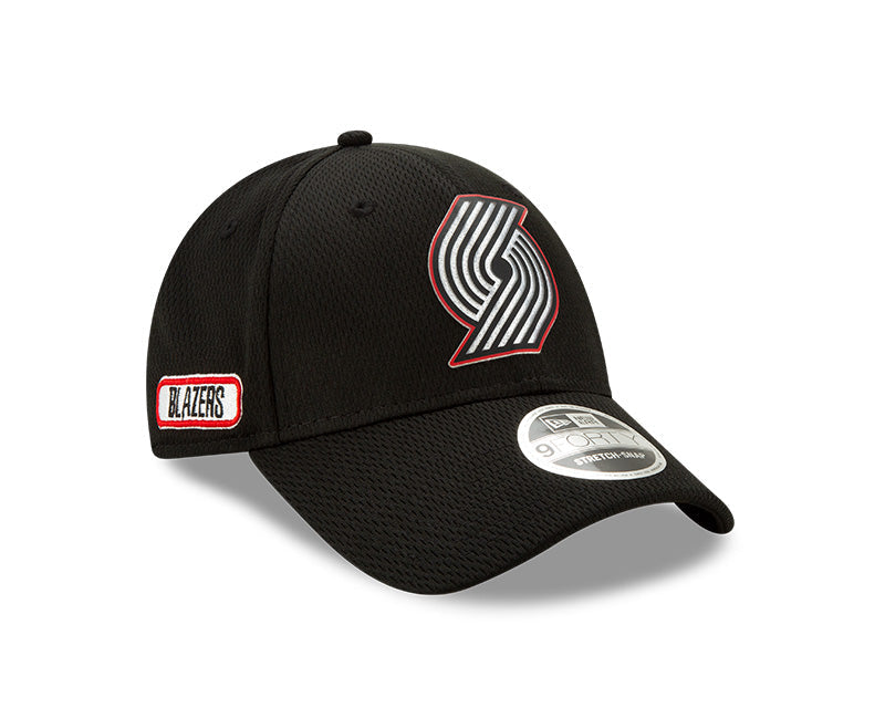 New Era Black Portland Trail Blazers Official Back Half 9FORTY Adjustable Hat for Men product image 2, provided for visual