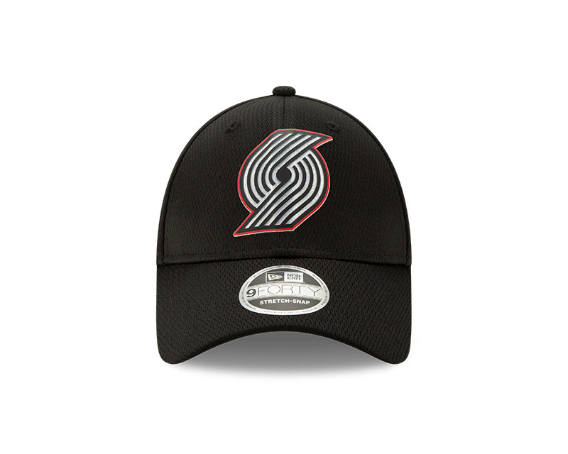 New Era Black Portland Trail Blazers Official Back Half 9FORTY Adjustable Hat for Men product image 3, provided for visual