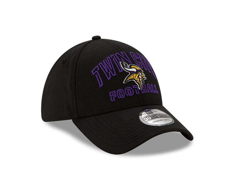 Minnesota Vikings New Era 2020 NFL Draft Alternate Black 39THIRTY Flex Hat for Men product image 4, provided for visual