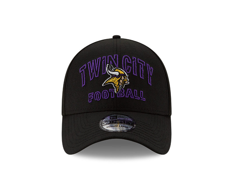 Minnesota Vikings New Era 2020 NFL Draft Alternate Black 39THIRTY Flex Hat for Men product image 3, provided for visual