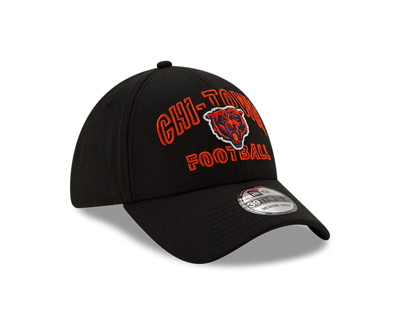 Chicago Bears New Era 2020 NFL Draft Alternate Black 39THIRTY Flex Hat for Men product image 3, provided for visual