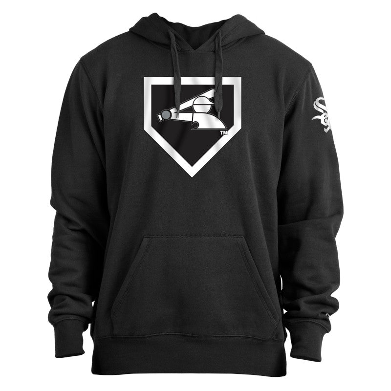 Mens Chicago White Sox New Era Black Batting Practice Logo Hoodie product image 1, provided for visual reference and product