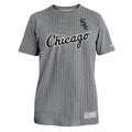 Chicago White Sox Gray Road Logo Pinstripe New Era T-Shirt for Men product image 1, provided for visual reference and