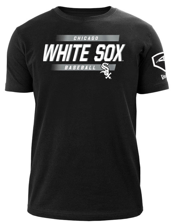 Chicago White Sox Baseball Clubhouse Black New Era T-Shirt for Men product image 1, provided for visual reference and
