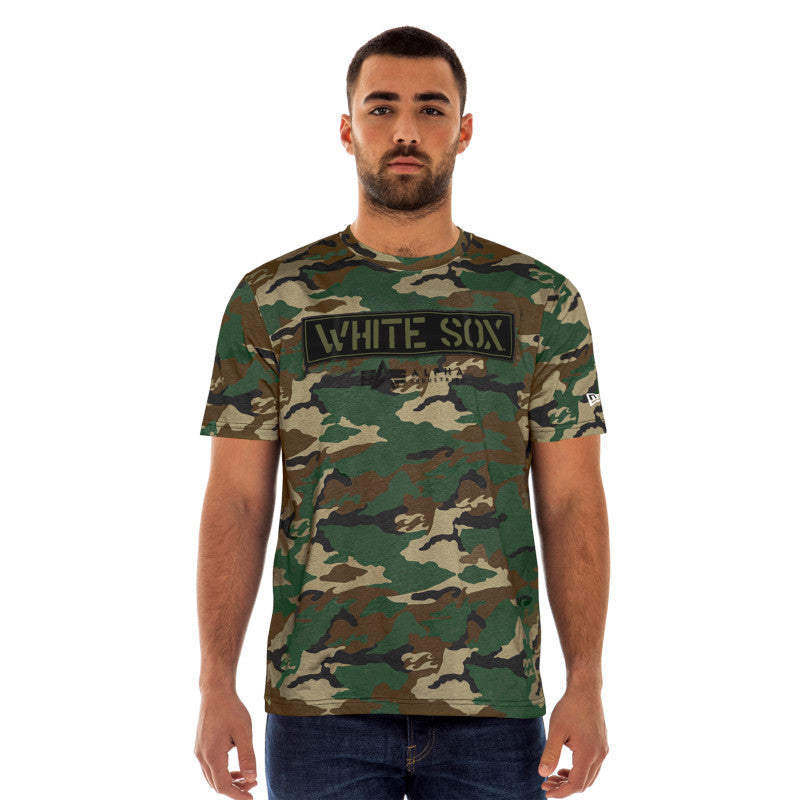 Mens Chicago White Sox Alpha Industries Camo T-Shirt By New Era product image 1, provided for visual reference and product