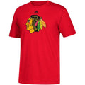 Chicago Blackhawks adidas Red Primary Logo T-Shirt for Men product image 1, provided for visual reference and product detail