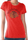 Chicago Blackhawks Red Friday Night Lights T-Shirt for Women product image 1, provided for visual reference and product