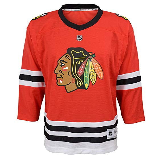 Infant(12M-24M) Chicago Blackhawks Red Home Replica Blank Jersey product image 1, provided for visual reference and product