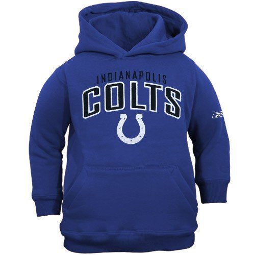 Youth Reebok Indianapolis Colts Royal Blue Tackle Twill Hoody Sweatshirt product image 1, provided for visual reference and