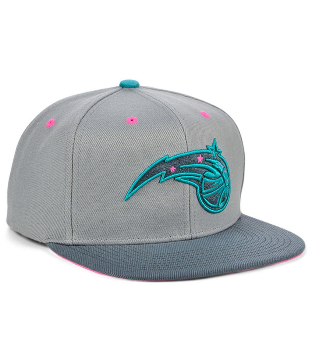 Orlando Magic Mitchell & Ness Gray Wolf Mags Snapback Hat for Men product image 2, provided for visual reference and product